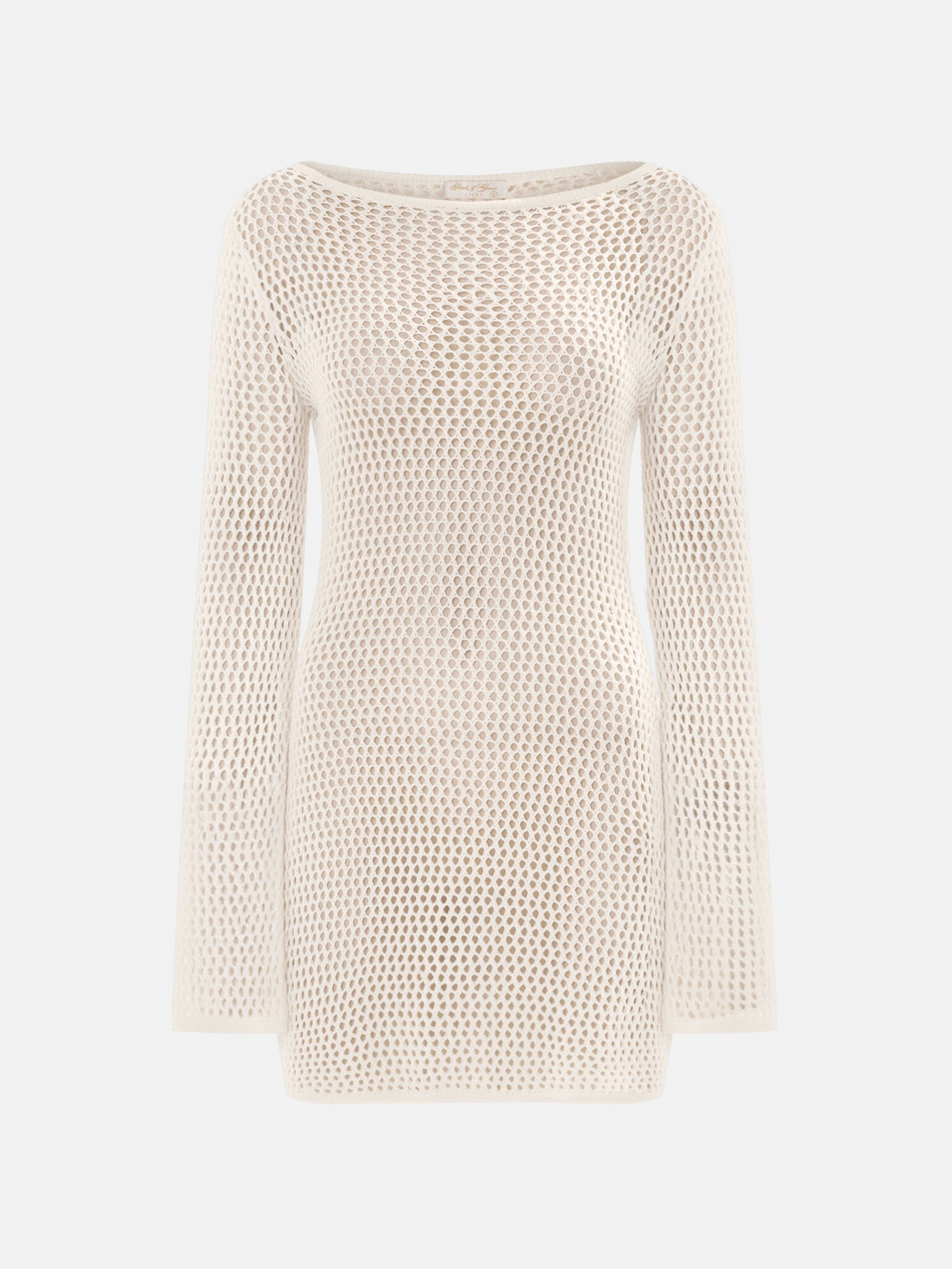 Knitted mini dress with long sleeves