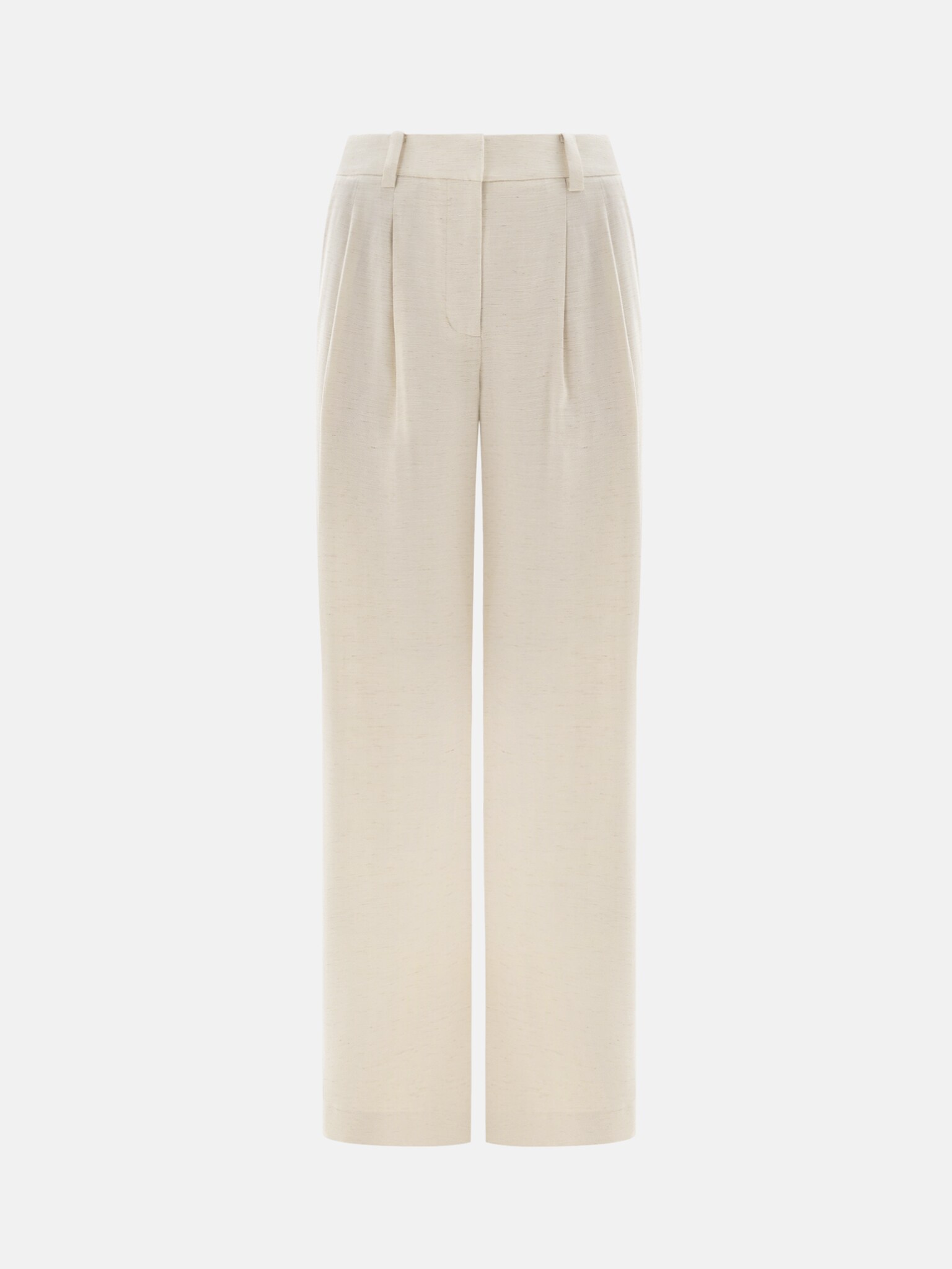 بنطلون فضفاض بقصة فضفاضة من قماش منسوج