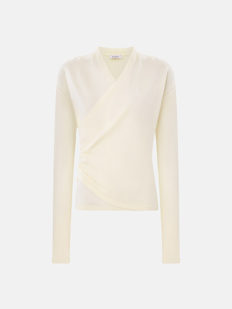 Langarmshirt mit Wickeloptik