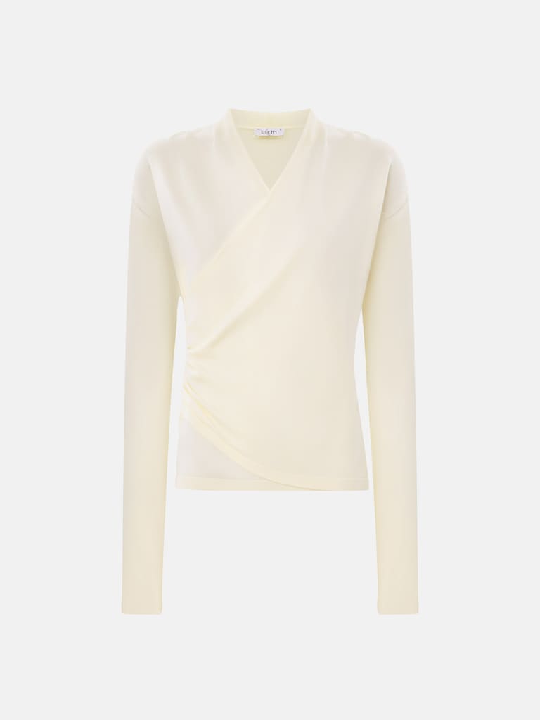 Longsleeve with wrap imitation