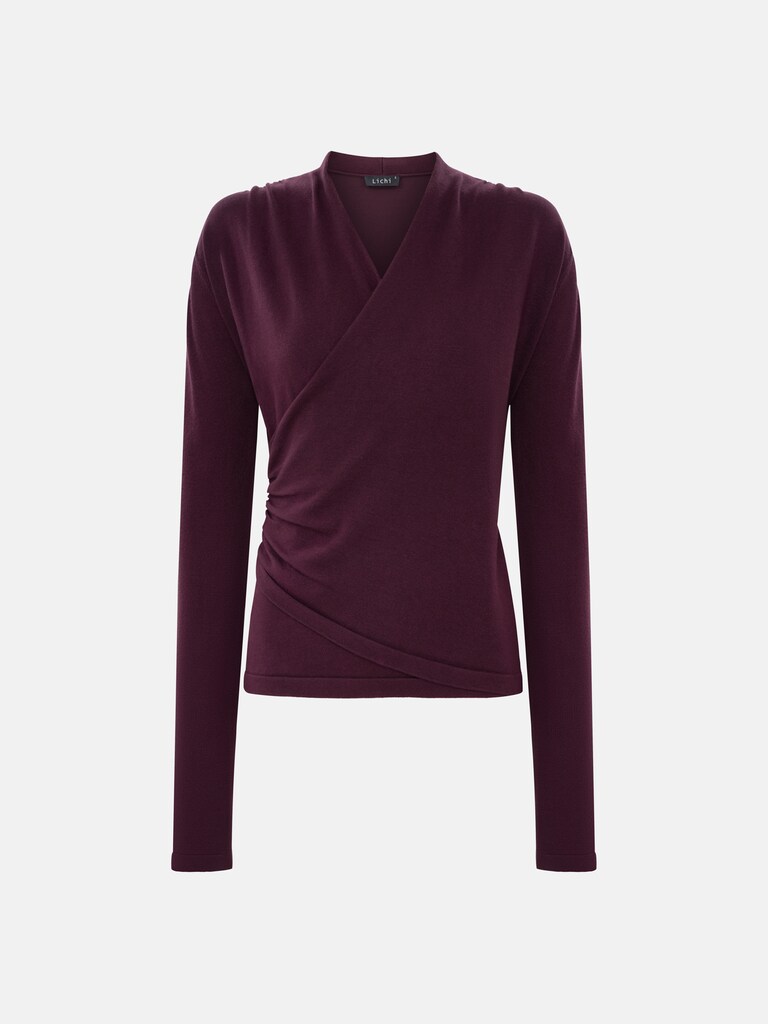 Langarmshirt mit Wickeloptik