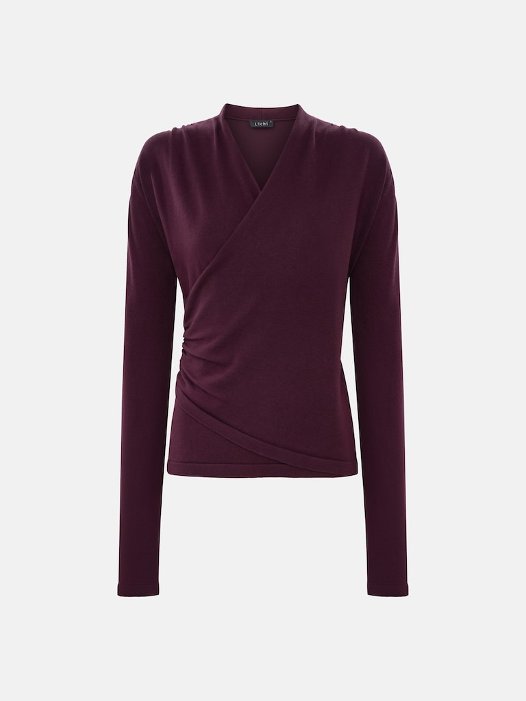 Longsleeve with wrap imitation