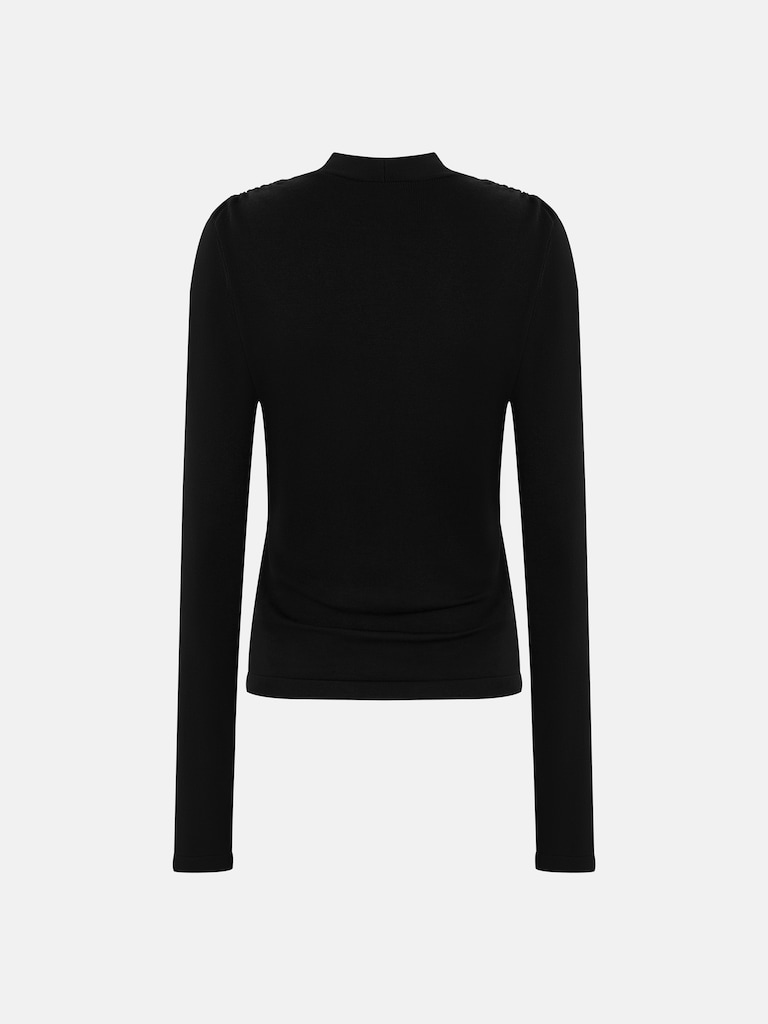 Longsleeve with wrap imitation