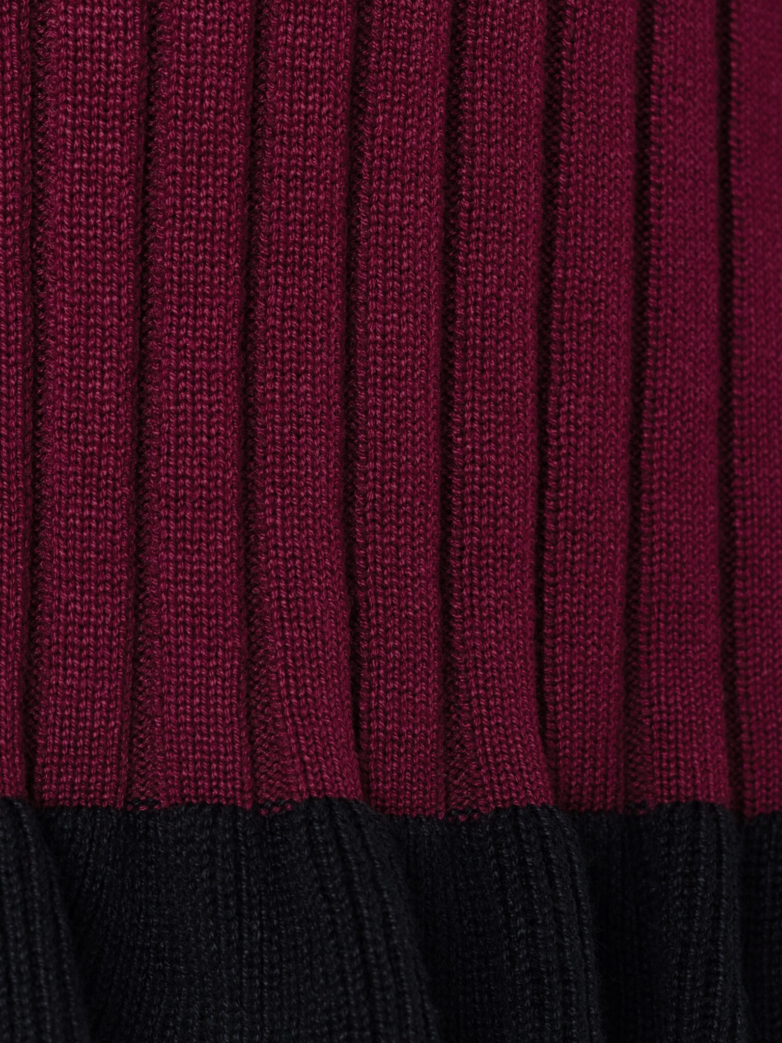 Rib-knit cardigan with contrasting ruffles