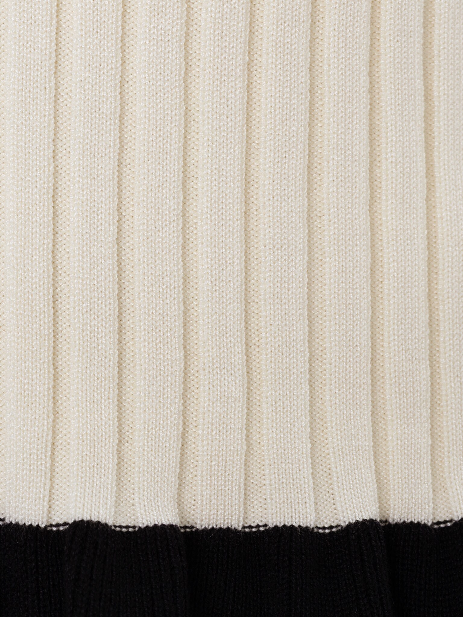 Rib-knit cardigan with contrasting ruffles