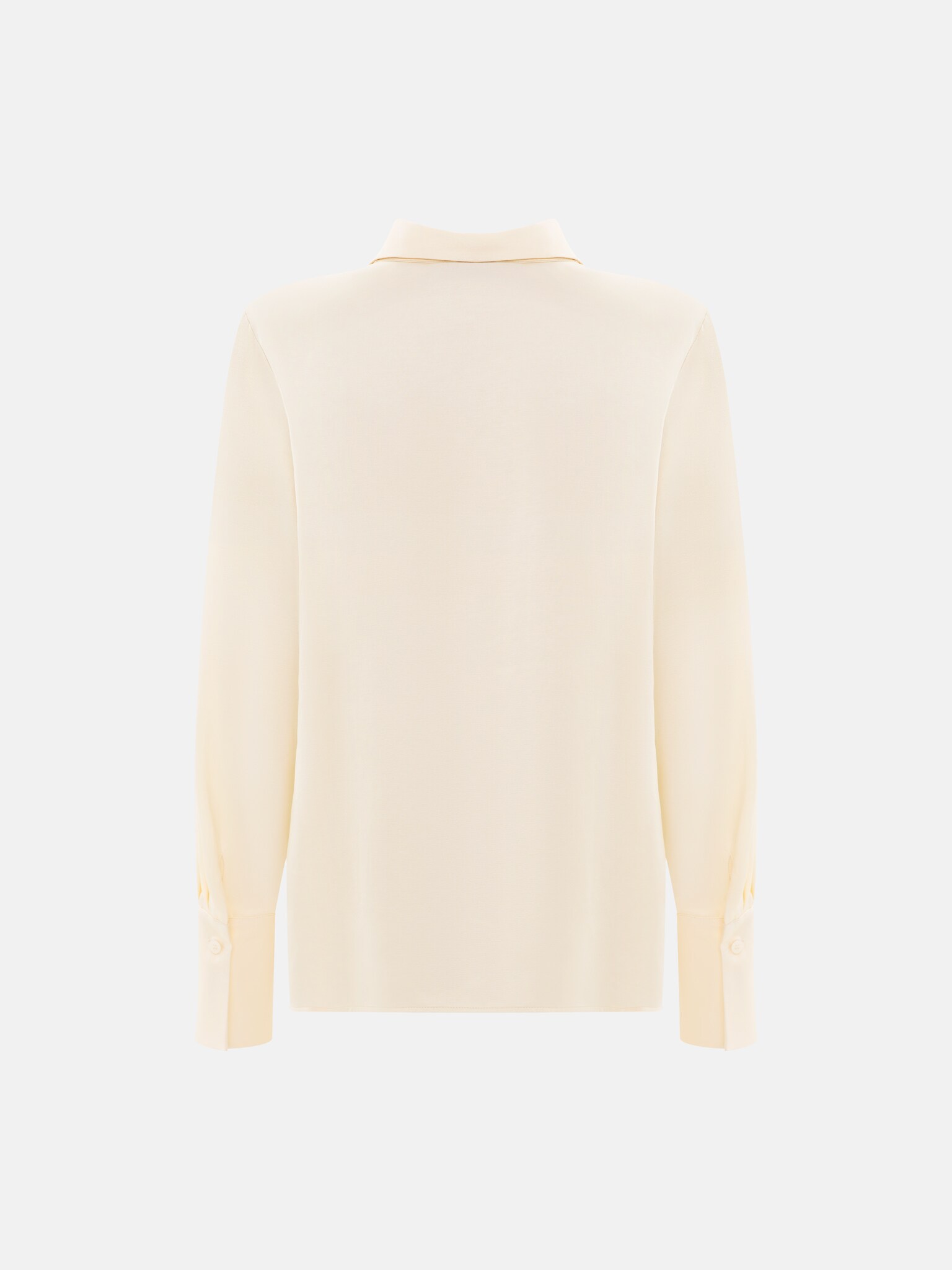 Satin shirt with concealed buttons