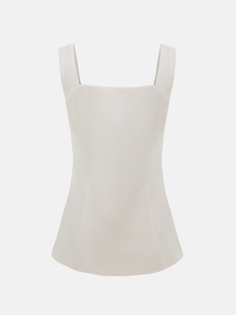 Приталенный жилет с пуговицами в тон