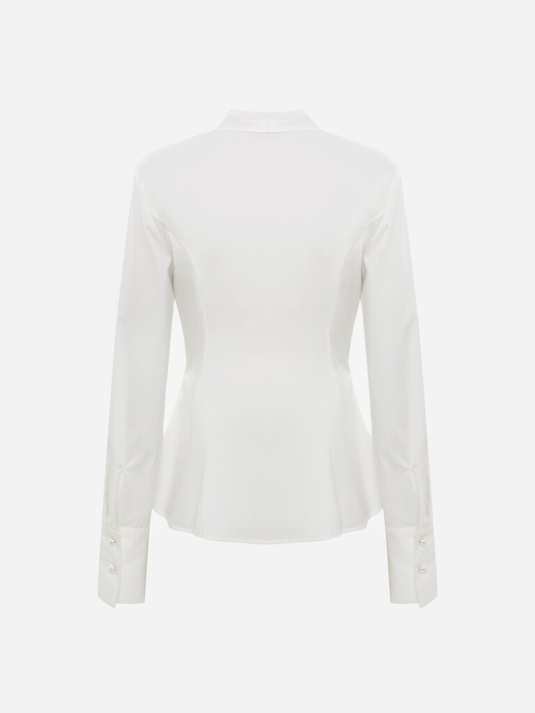 Taillierte Wickelbluse