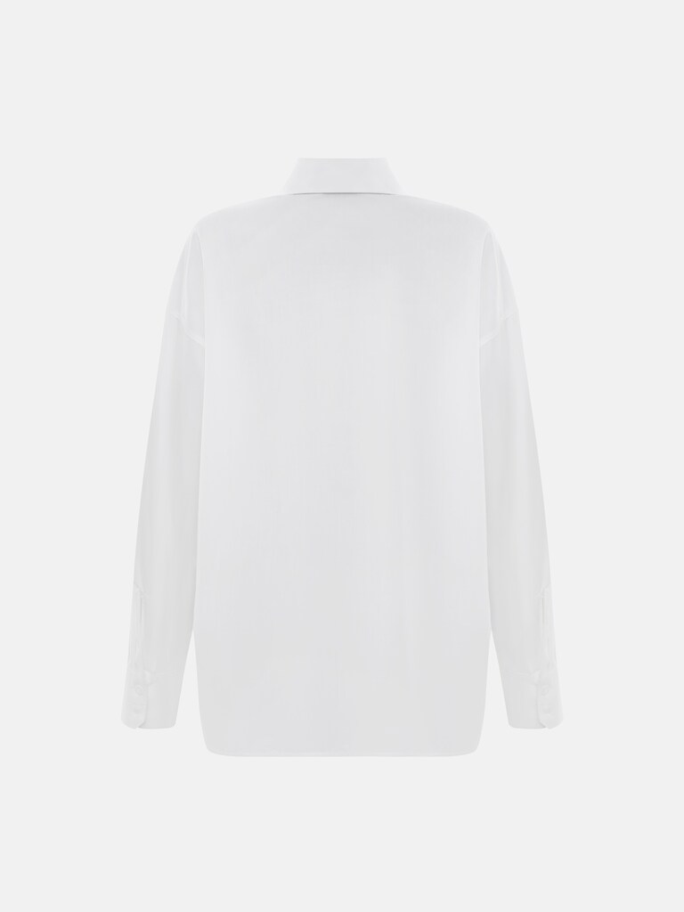 قميص فضفاض مع جيب على الصدر