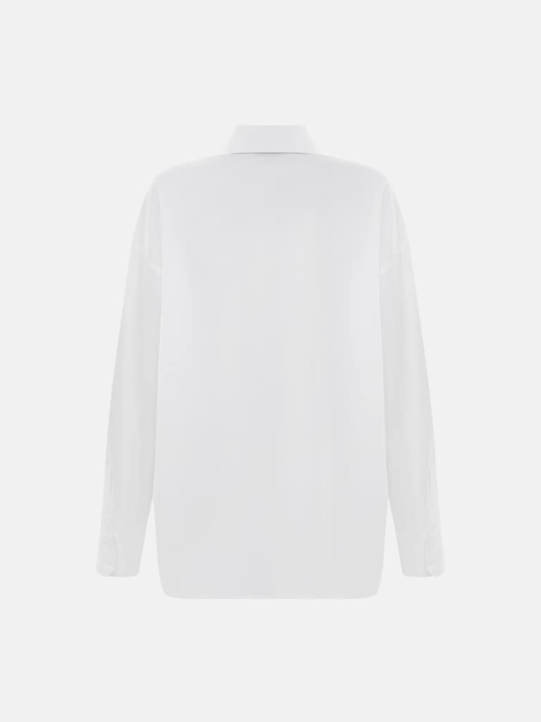 قميص فضفاض مع جيب على الصدر