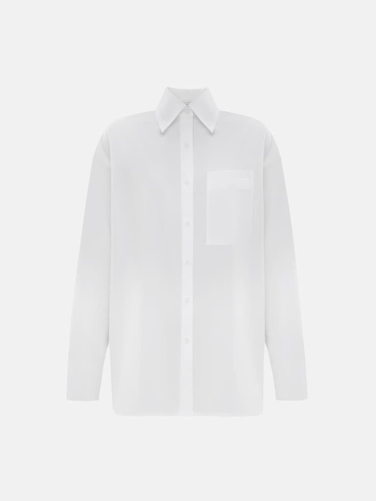 قميص فضفاض مع جيب على الصدر