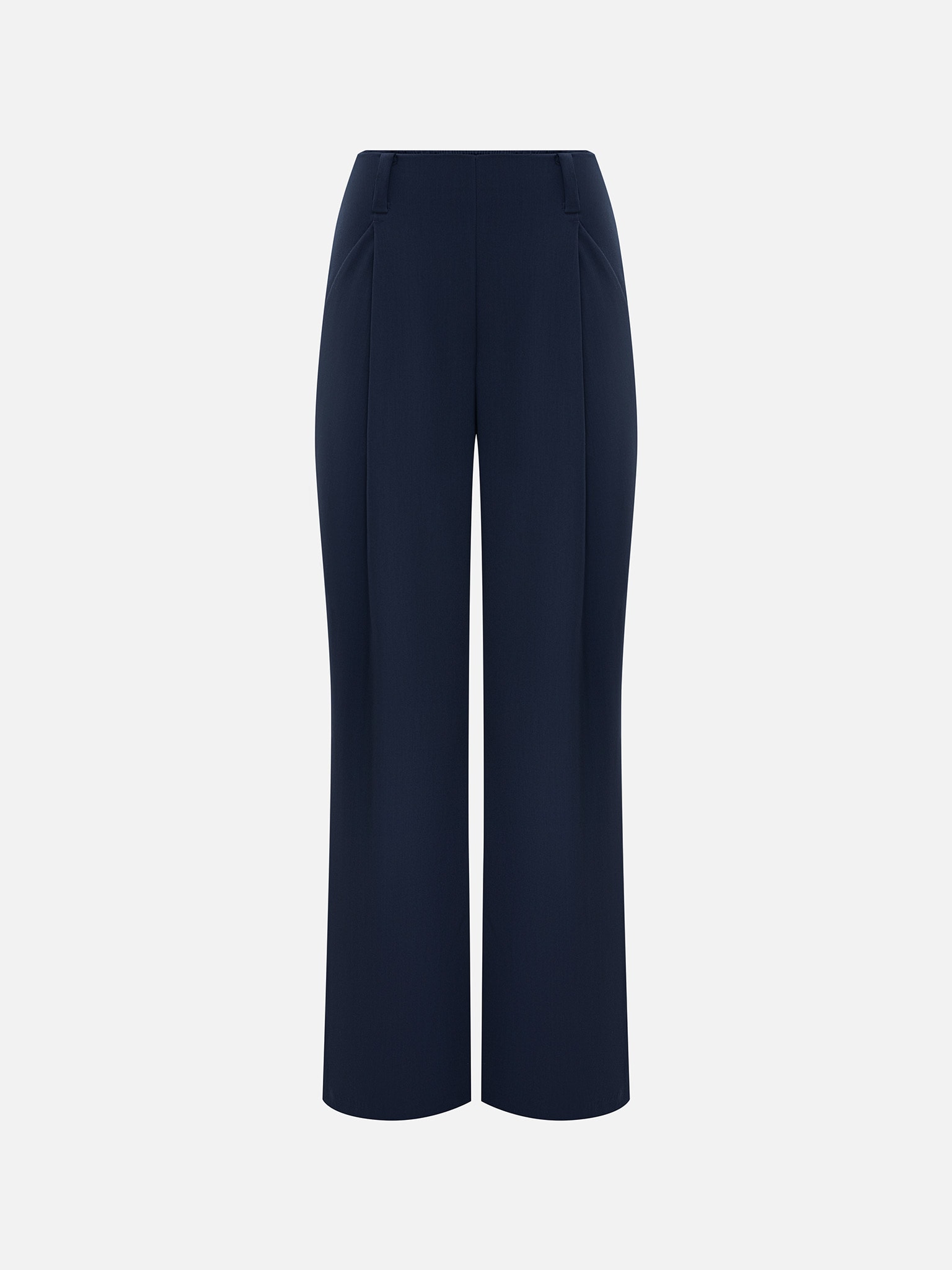 Flared suiting trousers with waist pleats