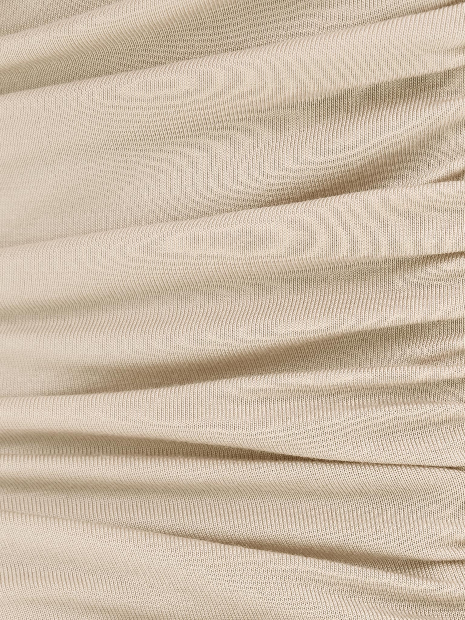 One shoulder draped jersey maxi dress