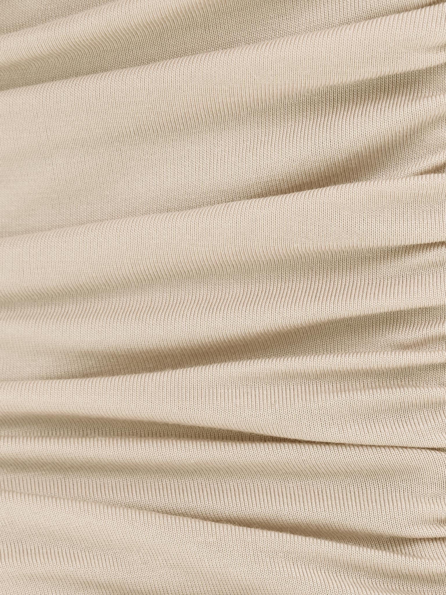 One shoulder draped jersey maxi dress