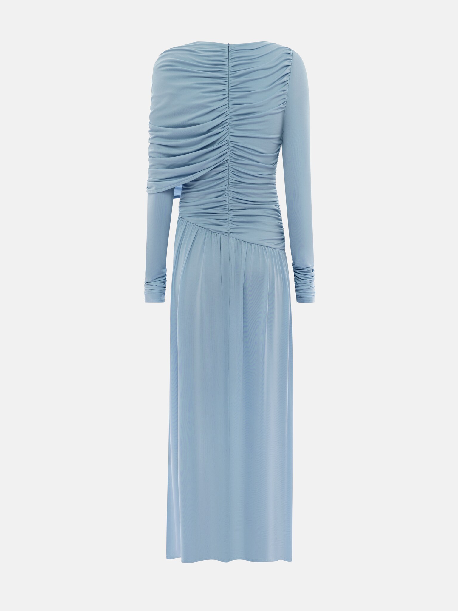 One shoulder draped jersey maxi dress