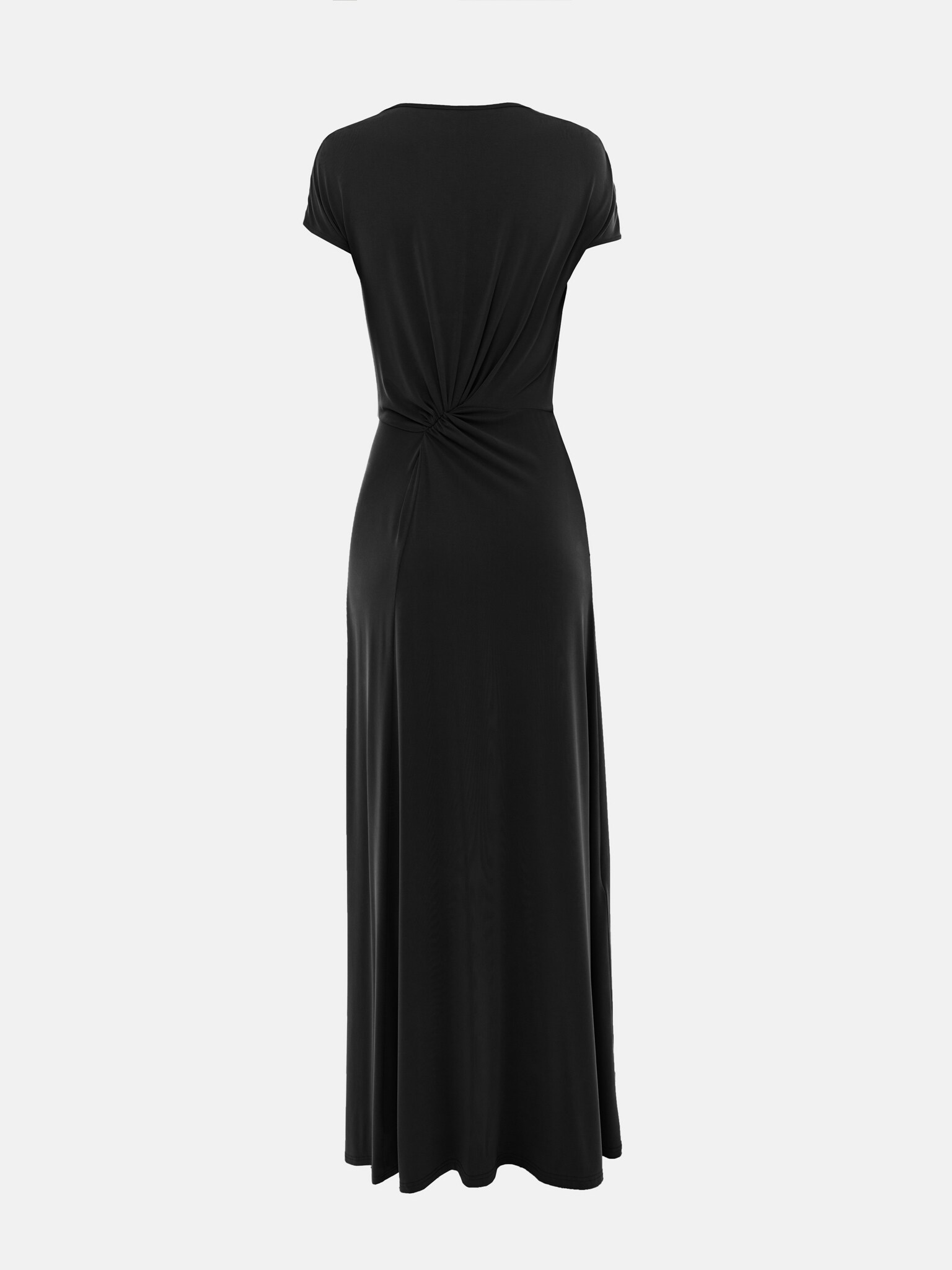 Robe maxi en maille avec ceinture drapée