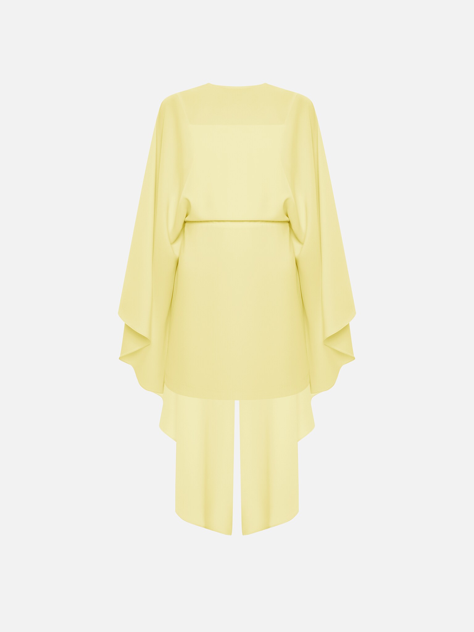 Платье мини со струящимся кейпом