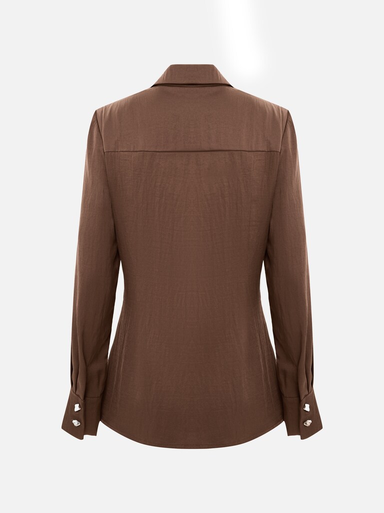 Taillierte Bluse mit Wickeloptik