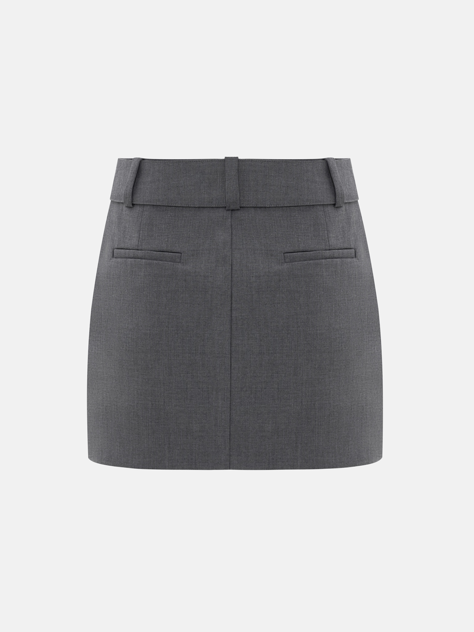 Mini jupe droite avec ceinture assortie