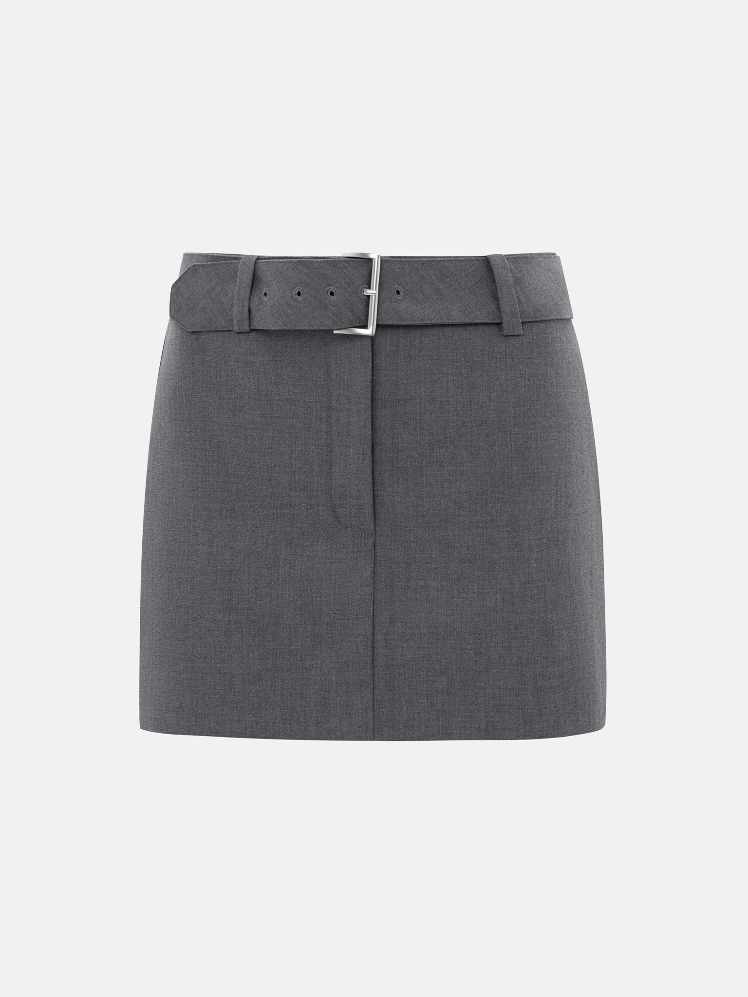 Mini jupe droite avec ceinture assortie