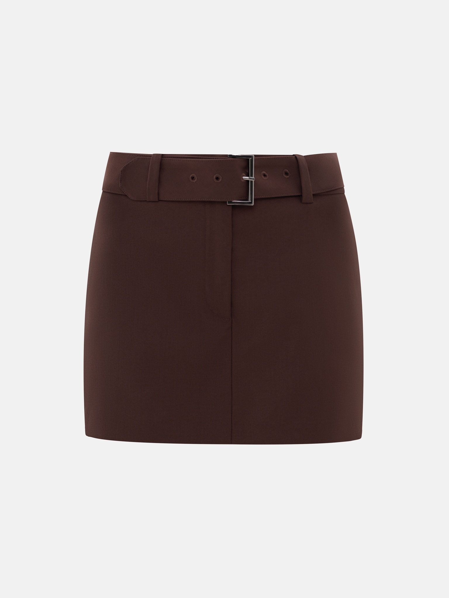 Mini jupe droite avec ceinture assortie