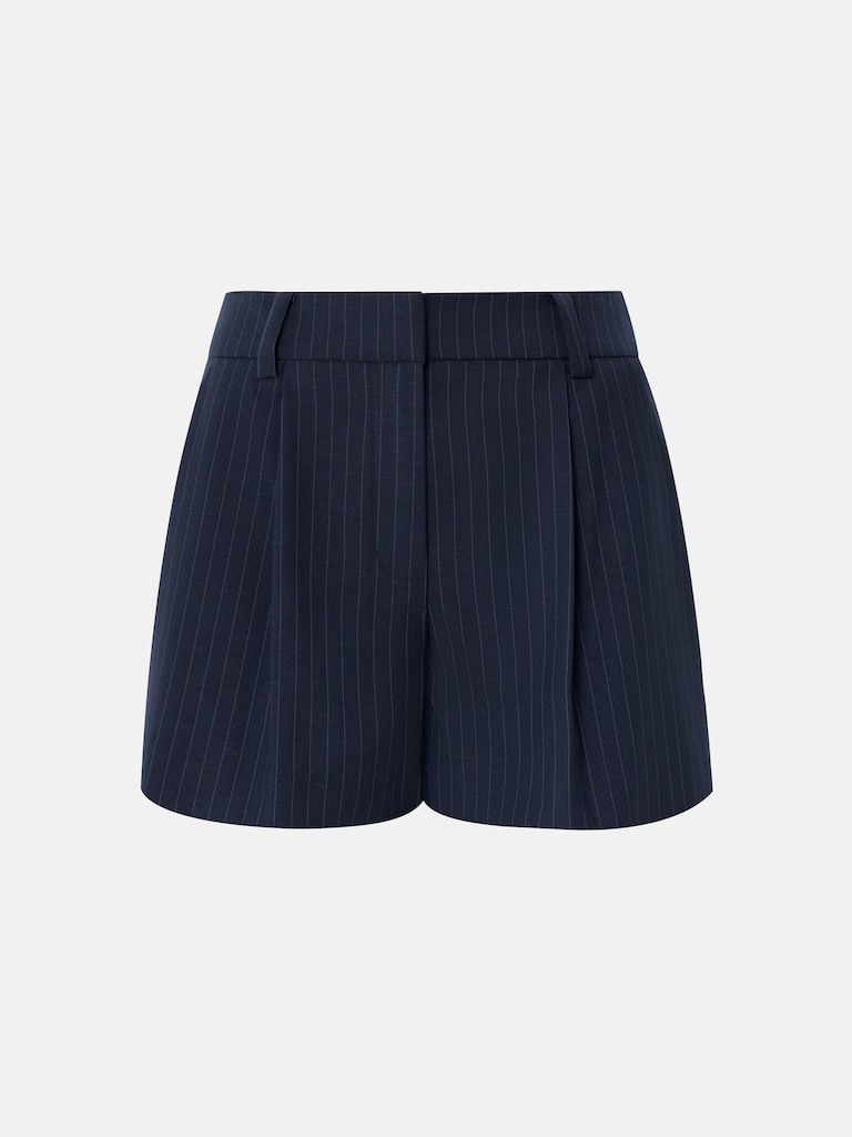 Mini shorts in fine pinstripes