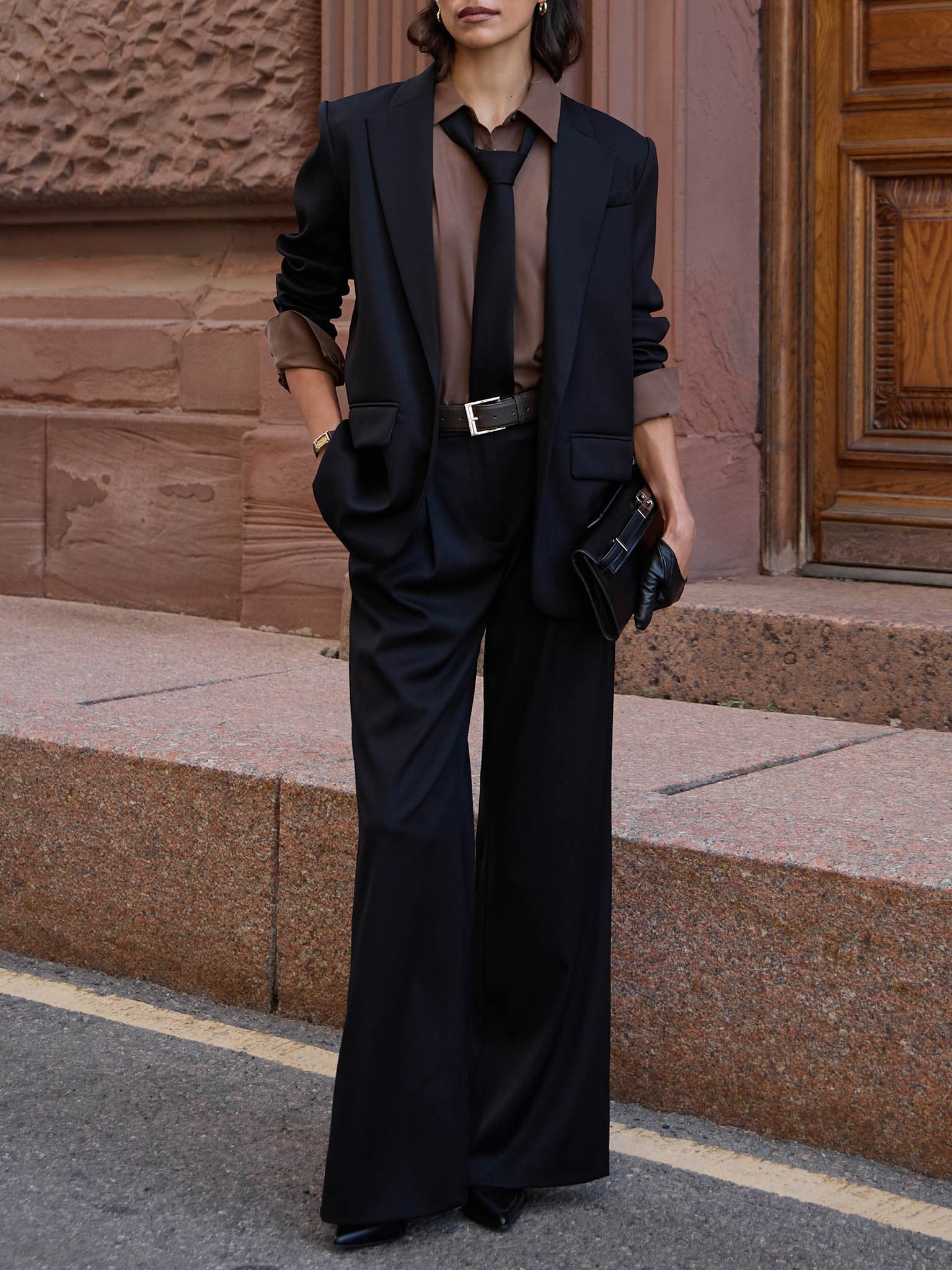 Прямой однобортный жакет