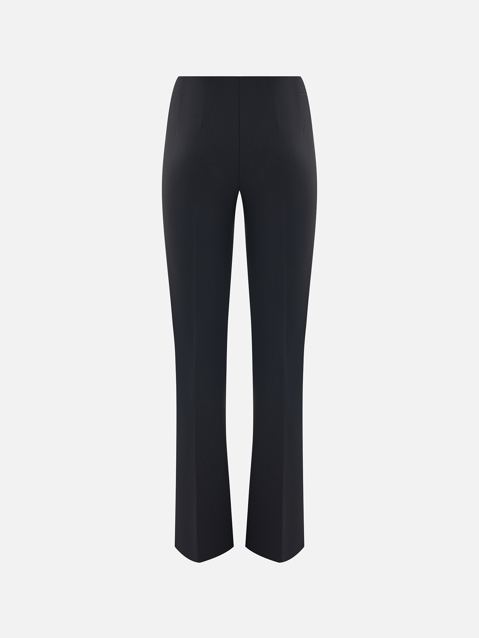 Rozkloszowane spodnie z wysokim stanem