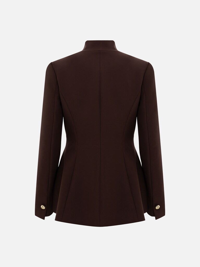 Single-breasted jacket with emphasised waist