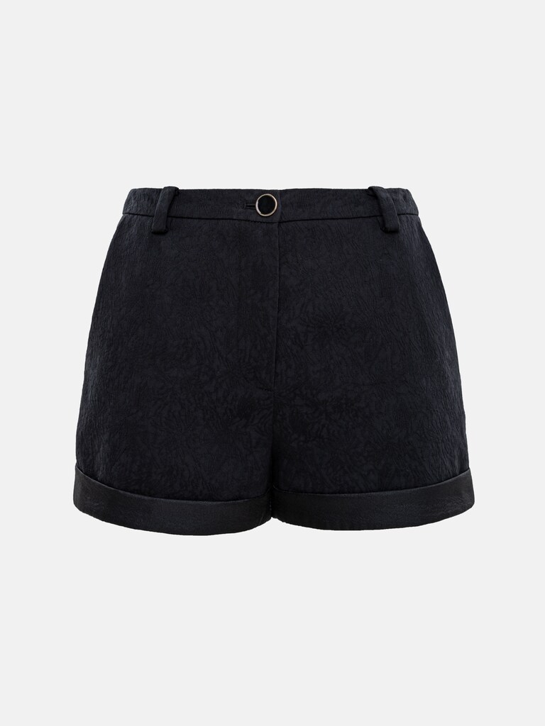 Textured mini shorts