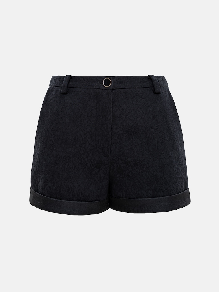Textured mini shorts