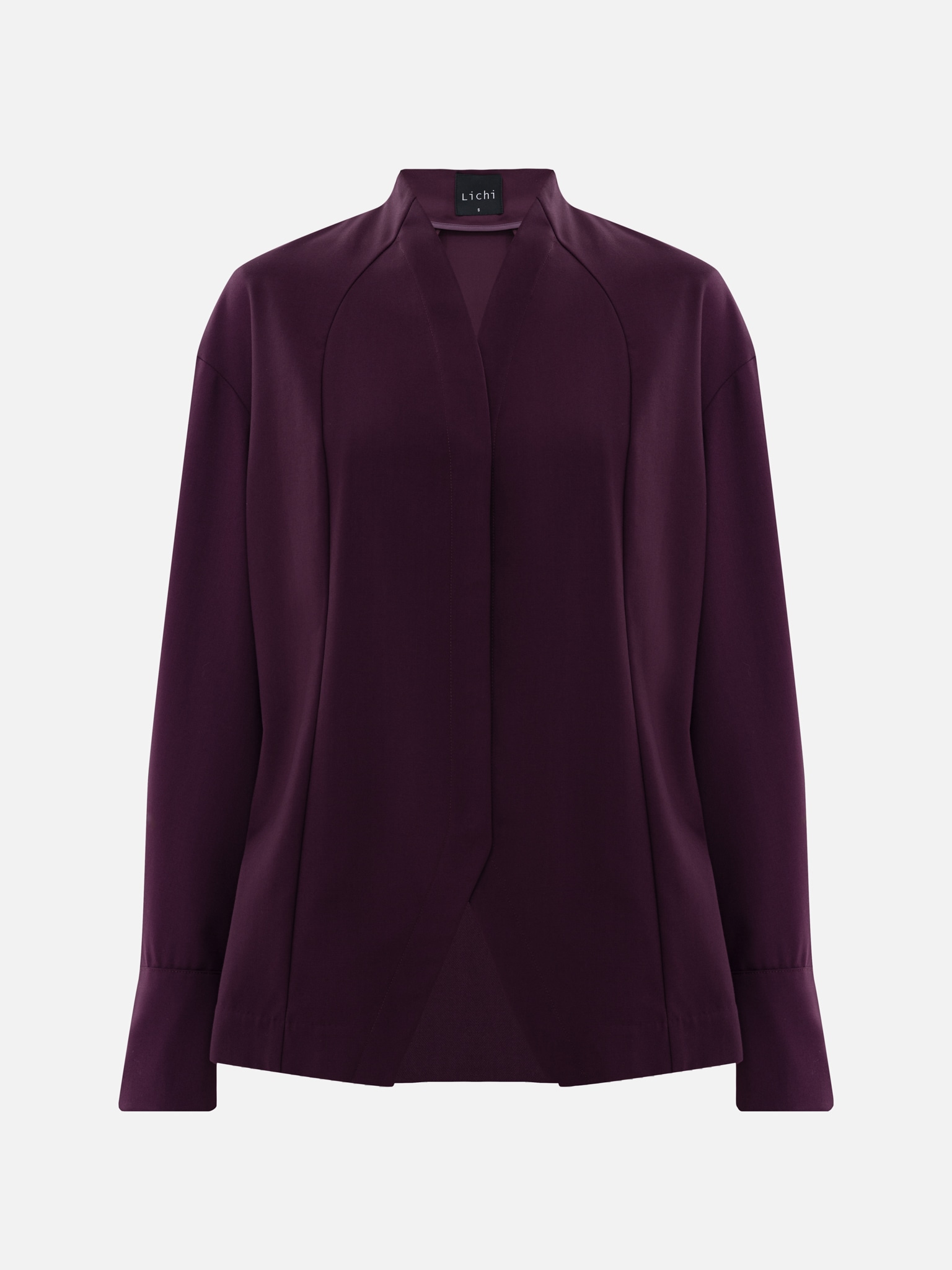 Hemd mit komplexem Schnitt und verdeckter Knopfleiste