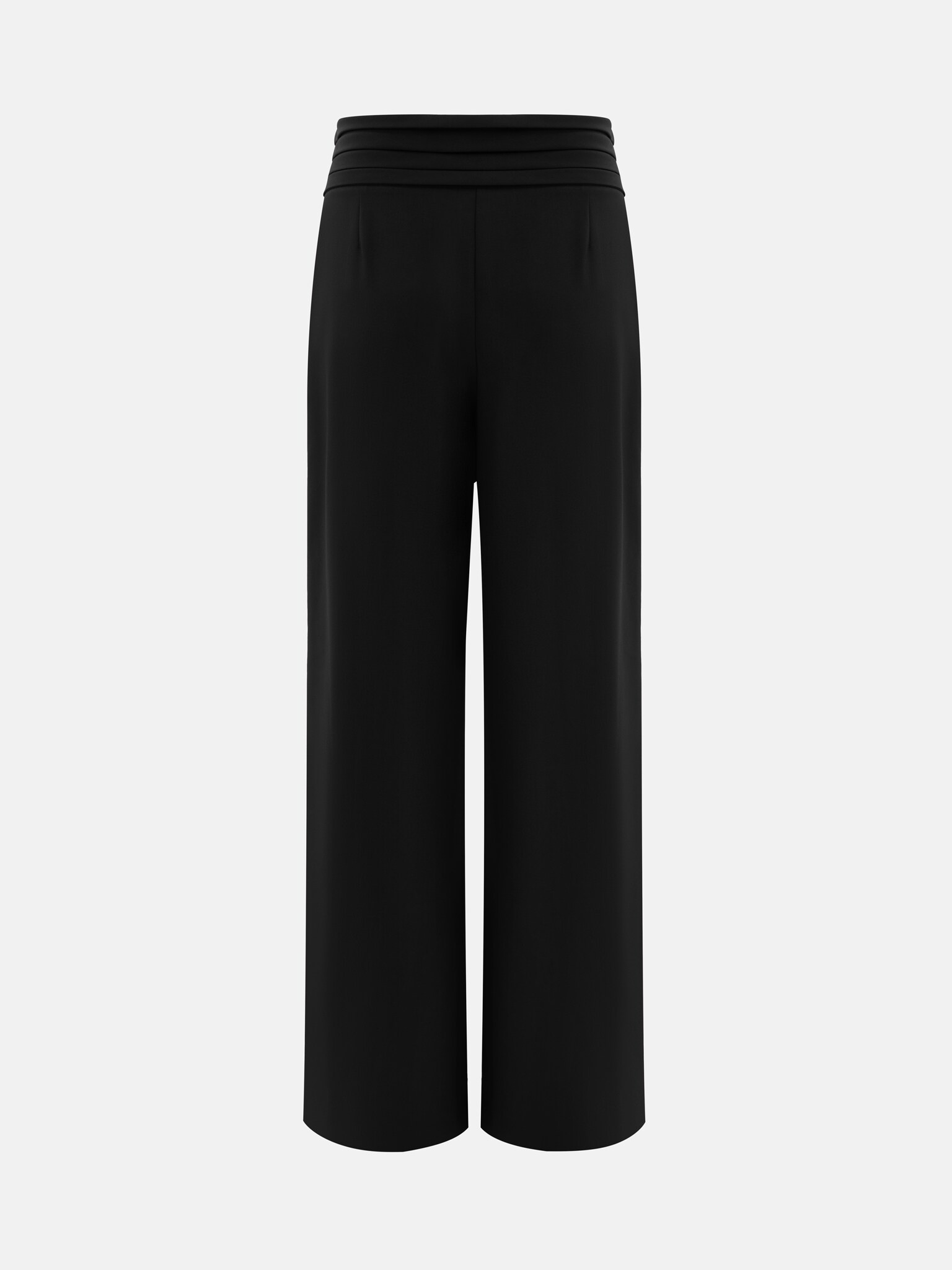 Свободные брюки с широким драпированным поясом