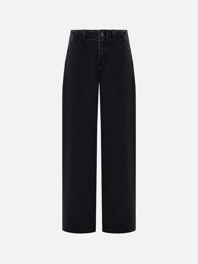 Loose fit low rise jeans