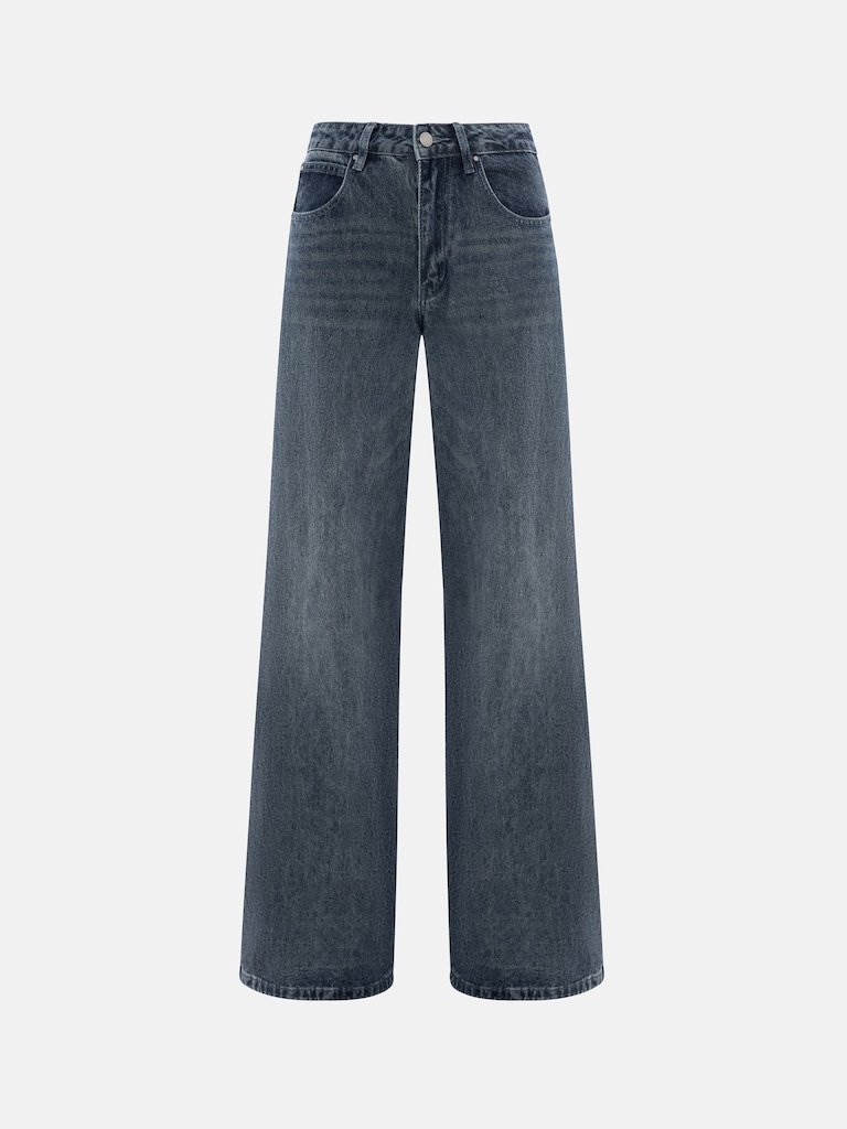 Loose light-wash denim jeans