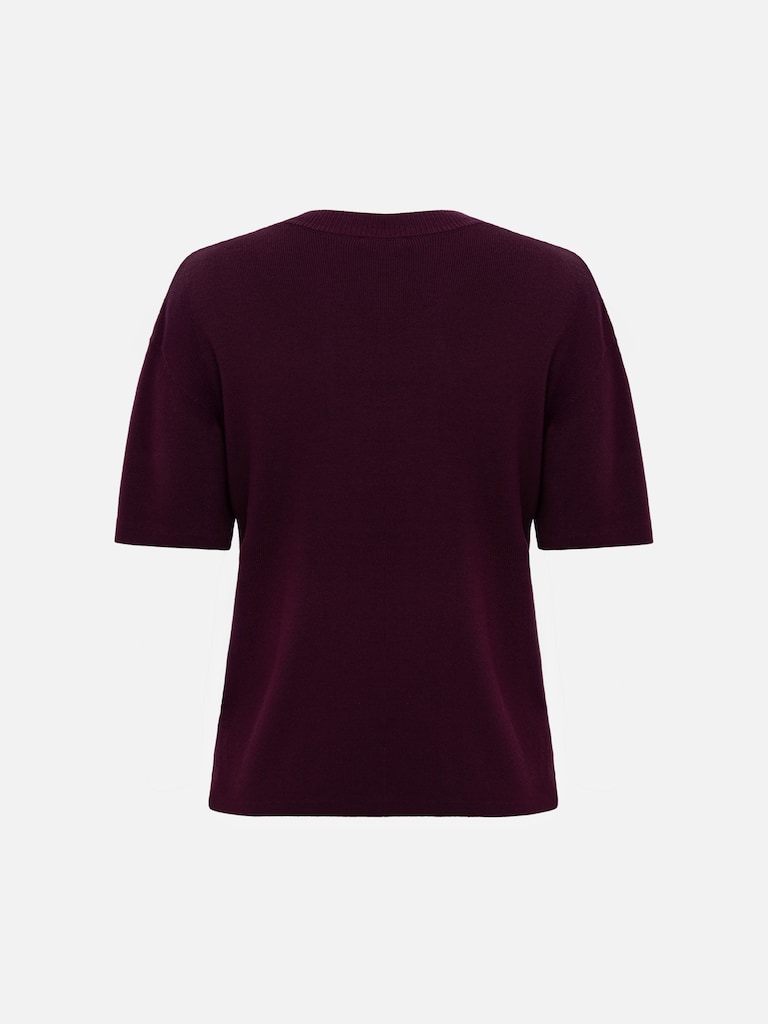 Вязаная футболка с квадратным вырезом