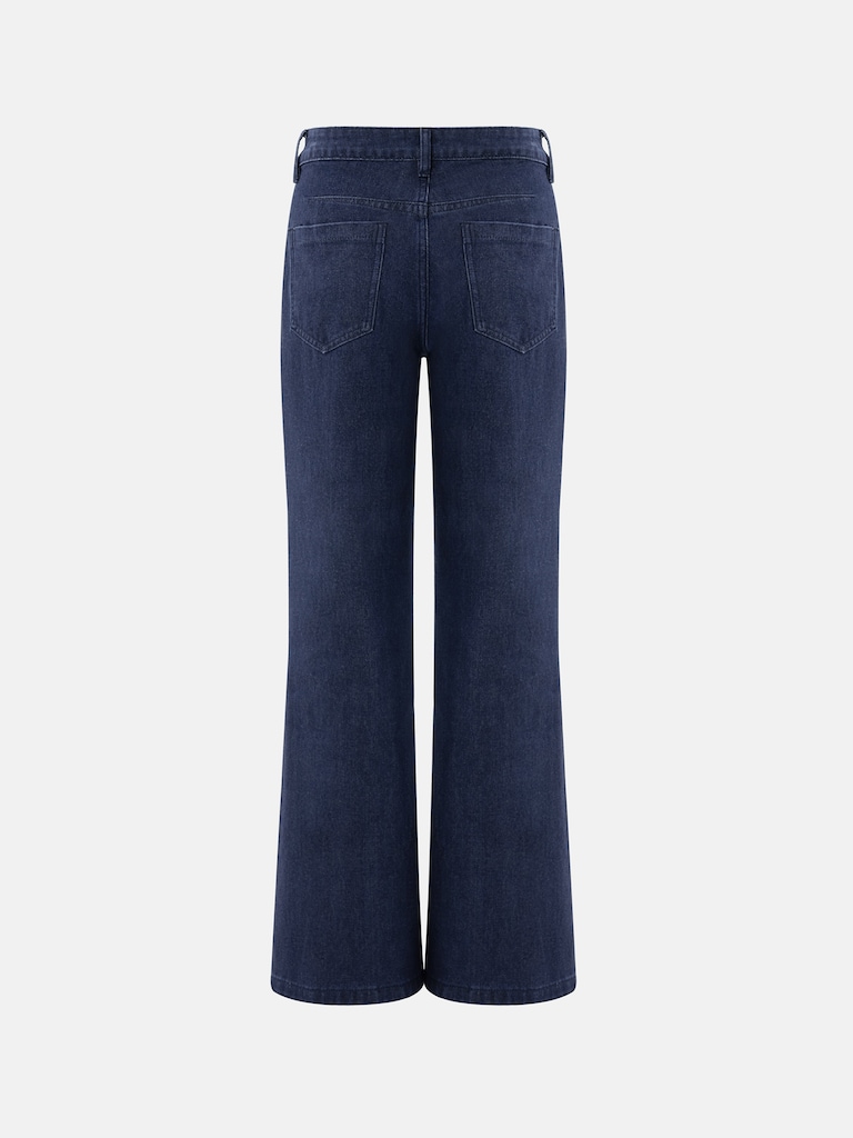 Flared mid-rise jeans