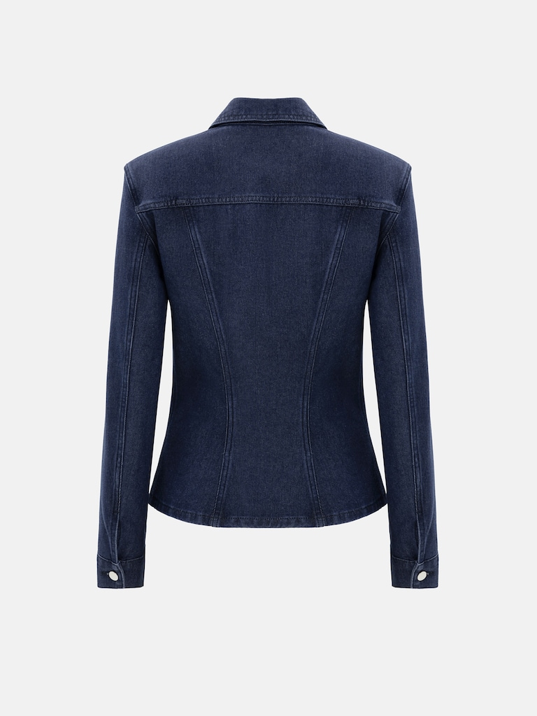 Taillierte Jeansjacke
