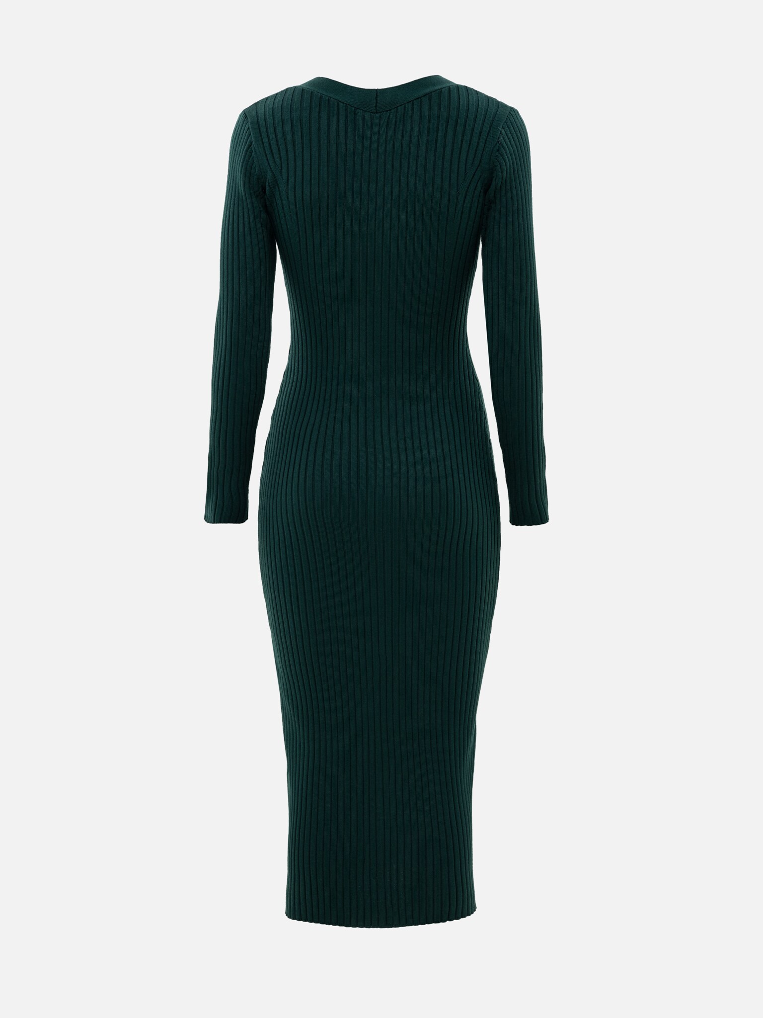 Viscose midi dress with golden buttons