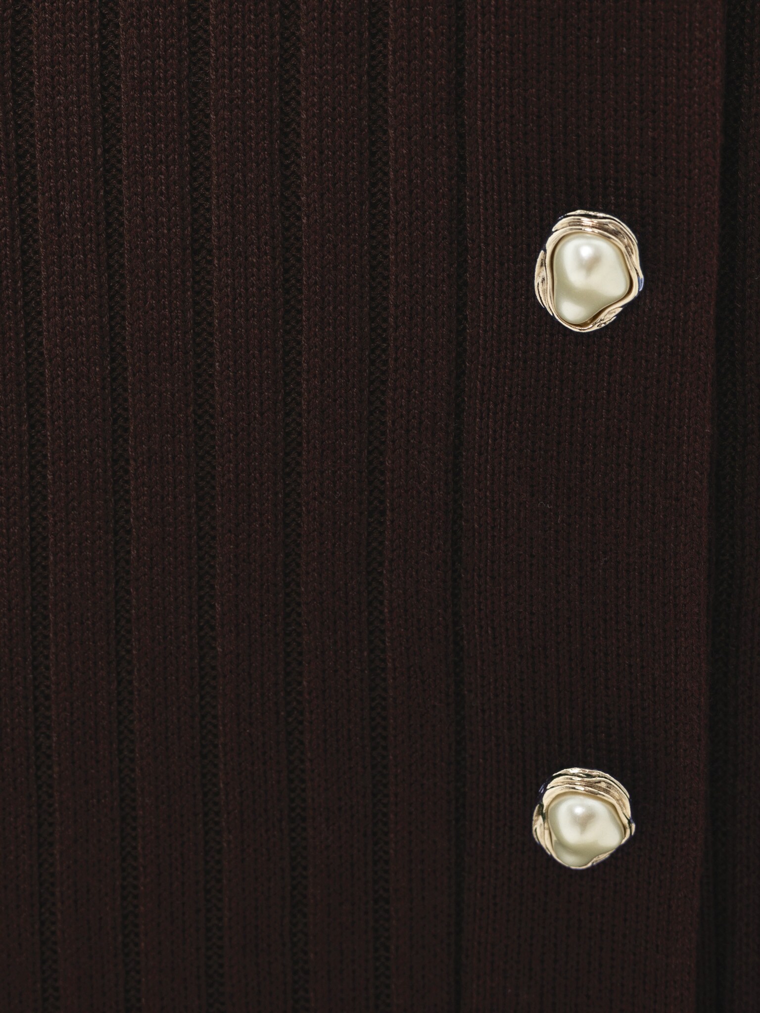 Viscose midi dress with golden buttons