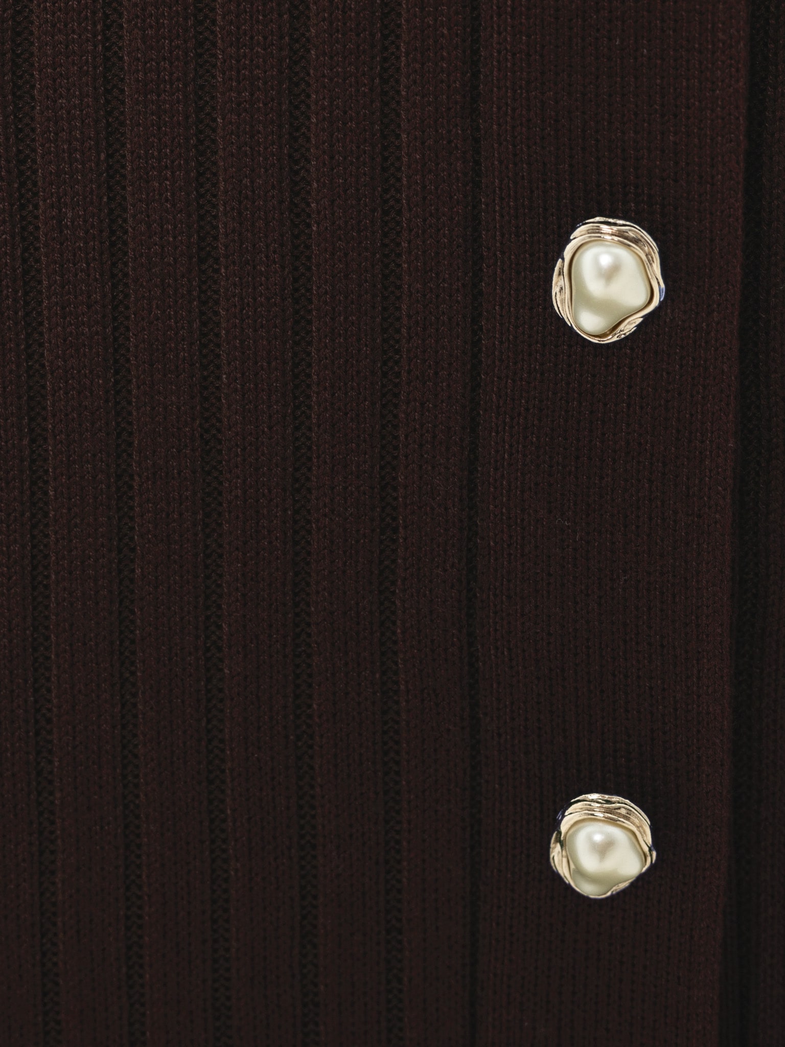 Viscose midi dress with golden buttons