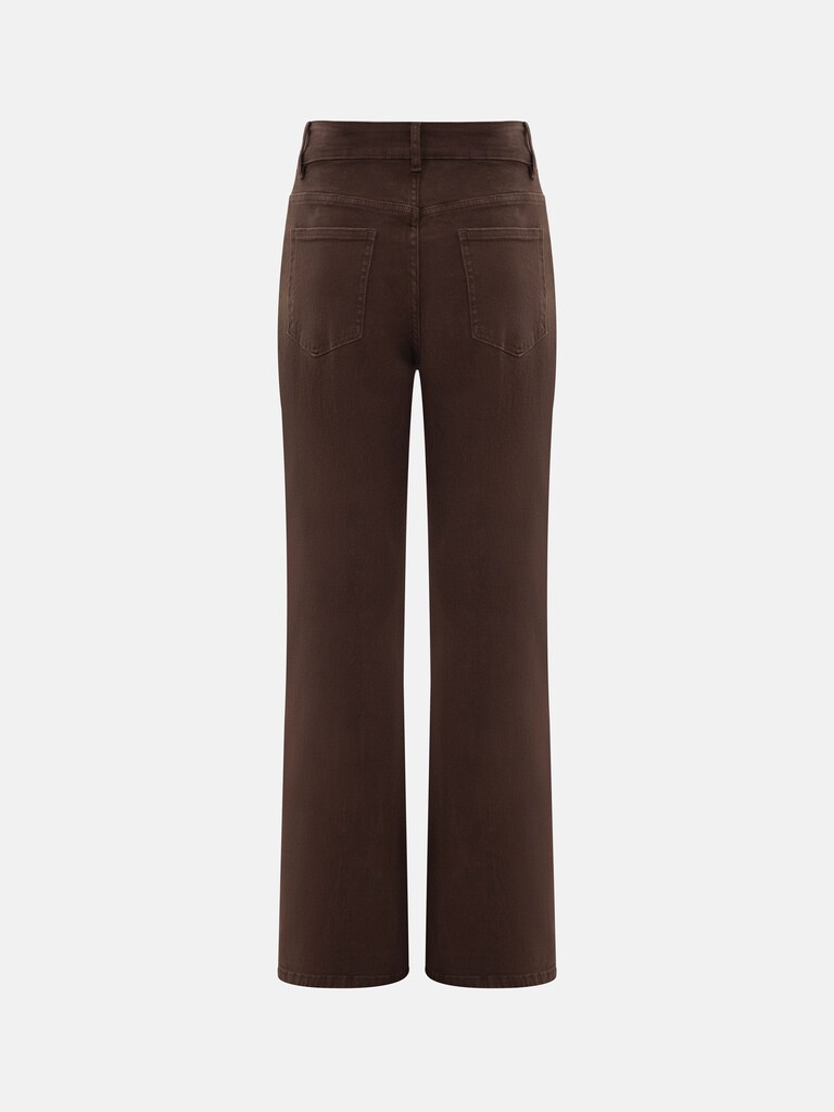 Flared jeans in coloured denim