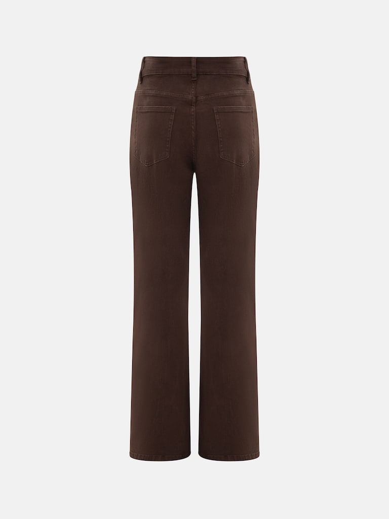 Flared jeans in coloured denim