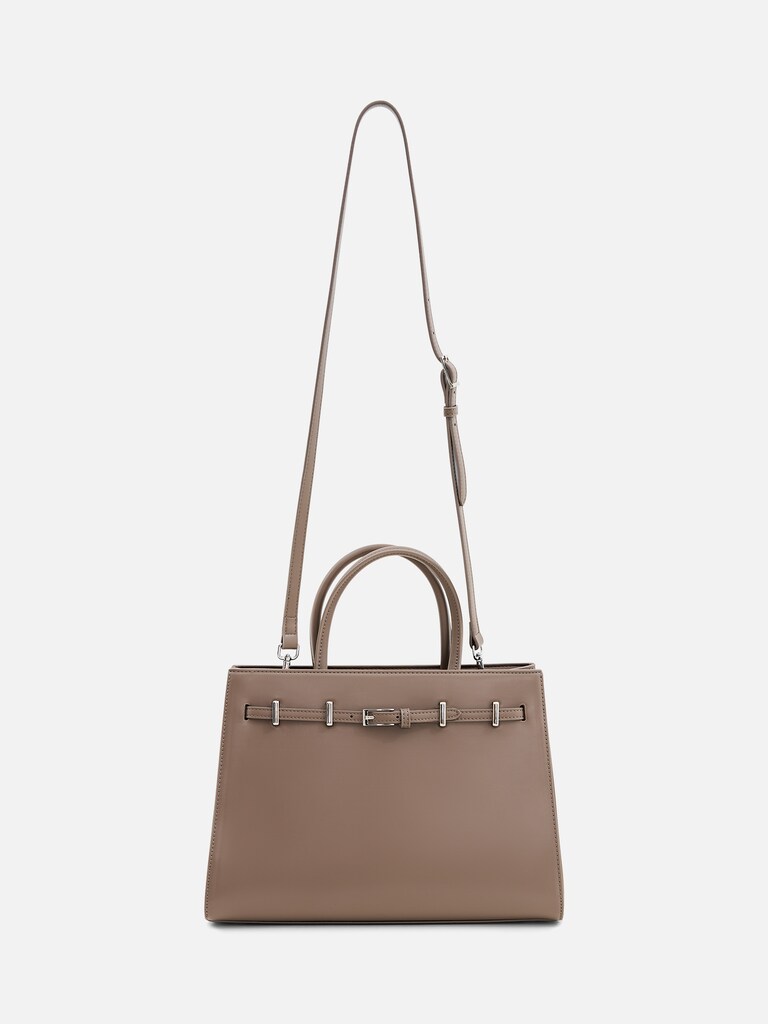 Rectangular bag with decorative strap