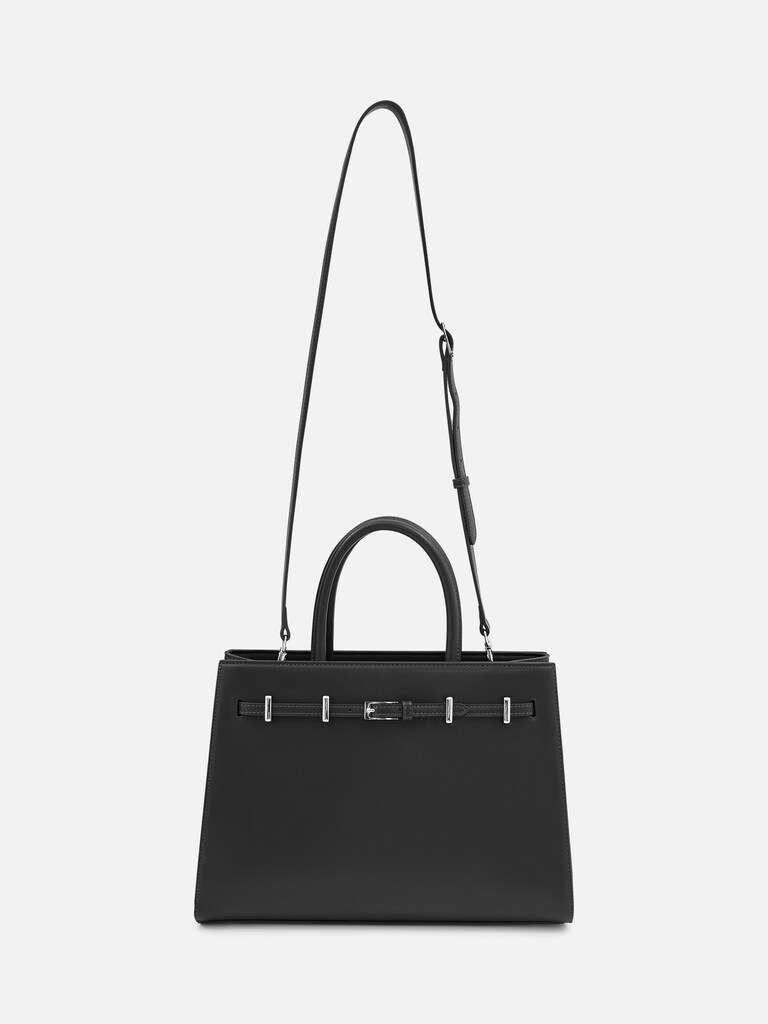 Rectangular bag with decorative strap