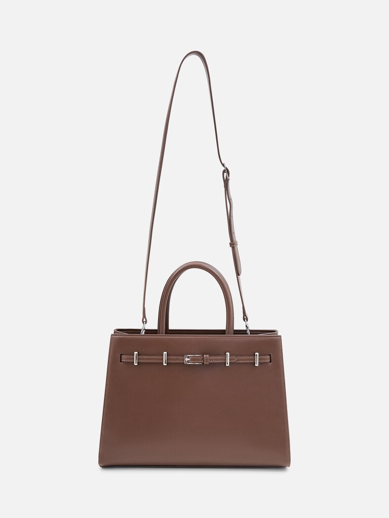 Rectangular bag with decorative strap