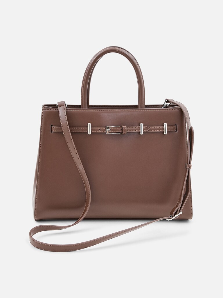 Rectangular bag with decorative strap