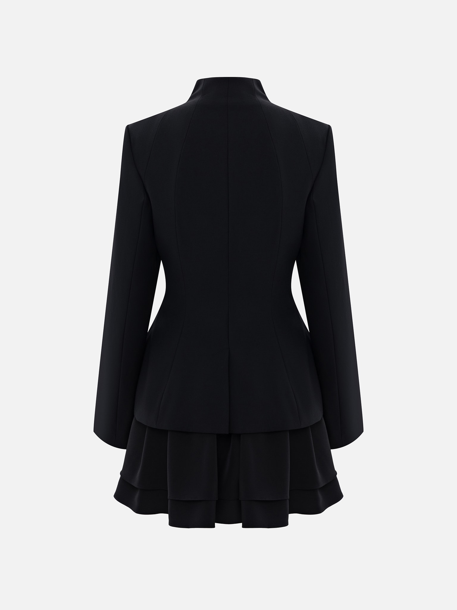 Mini blazer dress with voluminous skirt