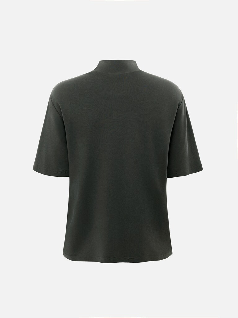 Футболка из 100% хлопка с высоким воротником