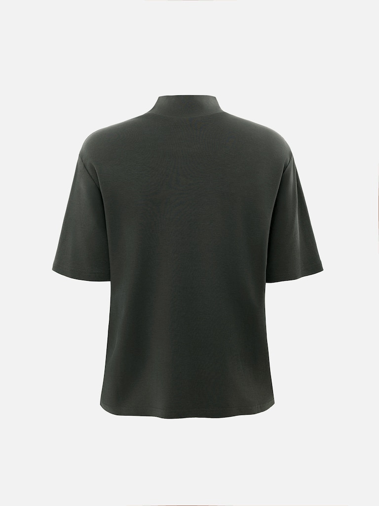 Футболка из 100% хлопка с высоким воротником